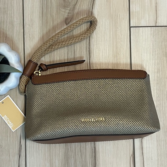 Michael Kors Talia Small Canvas Wristlet NWT - Picture 3 of 9